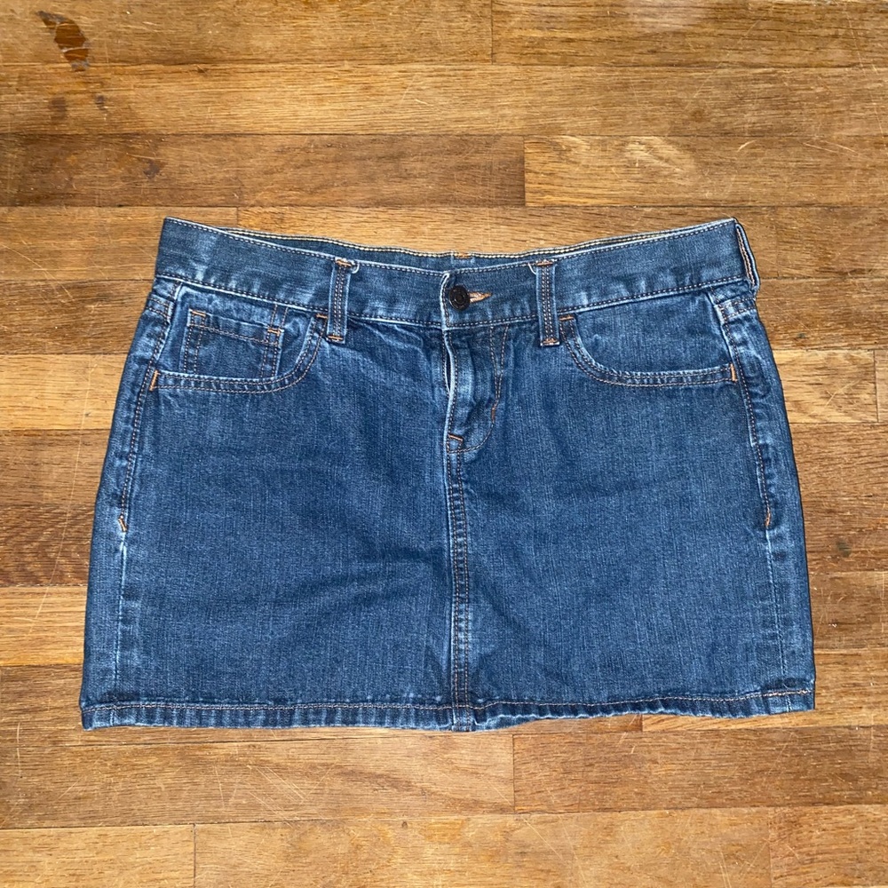 Denim mini skirt
